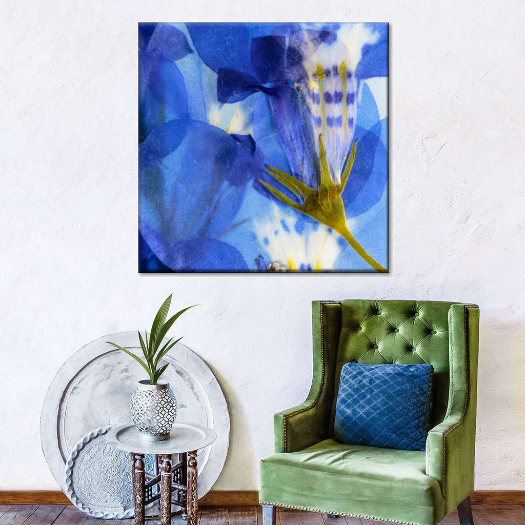 Pressed Blue Flowers Wall Art | Photography