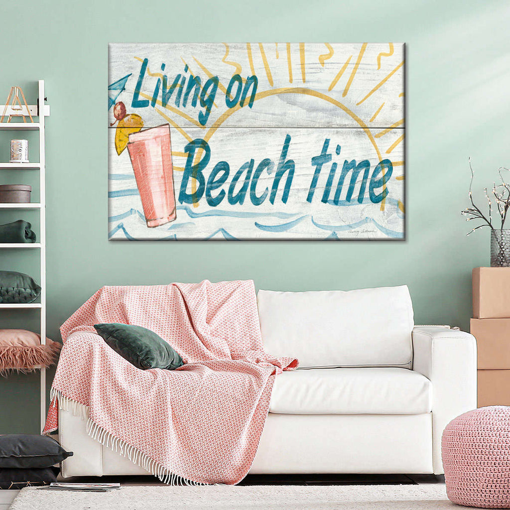 Living On Beach Time In Color Wall Art | Painting | by Avery Tillmon