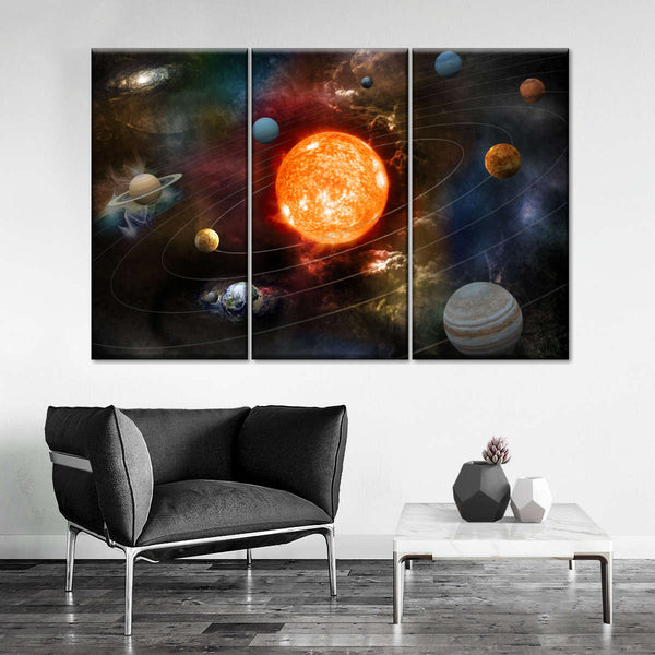 Simulated Solar System Wall Art | Digital Art