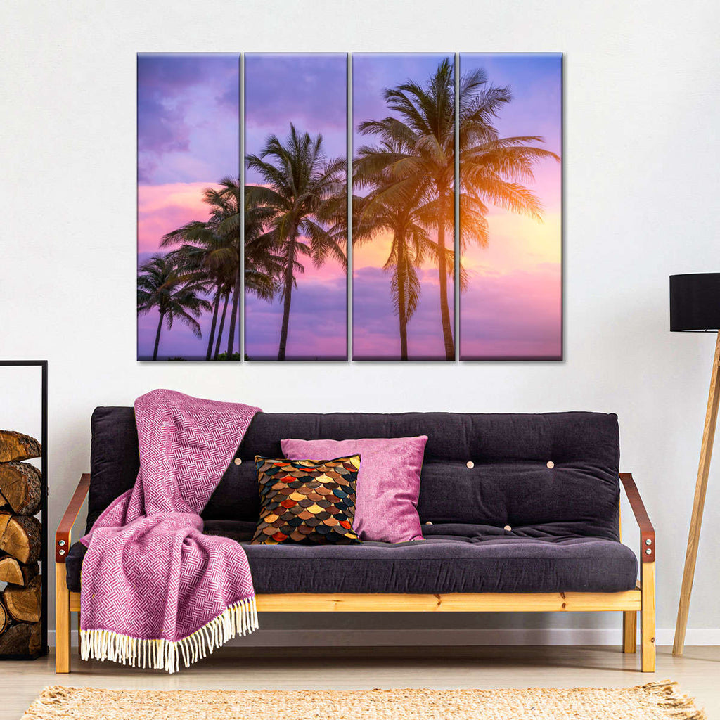 Miami Palms Sunset Wall Art | Photography