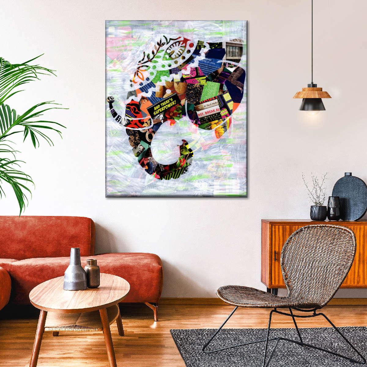 Abstract Elephant Wall Art | Painting | by Artpoptart