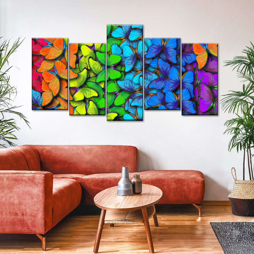 Colorful Butterfly Swarm Wall Art | Photography