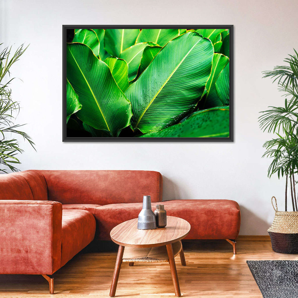 Oblong Green Leaves Wall Art | Photography