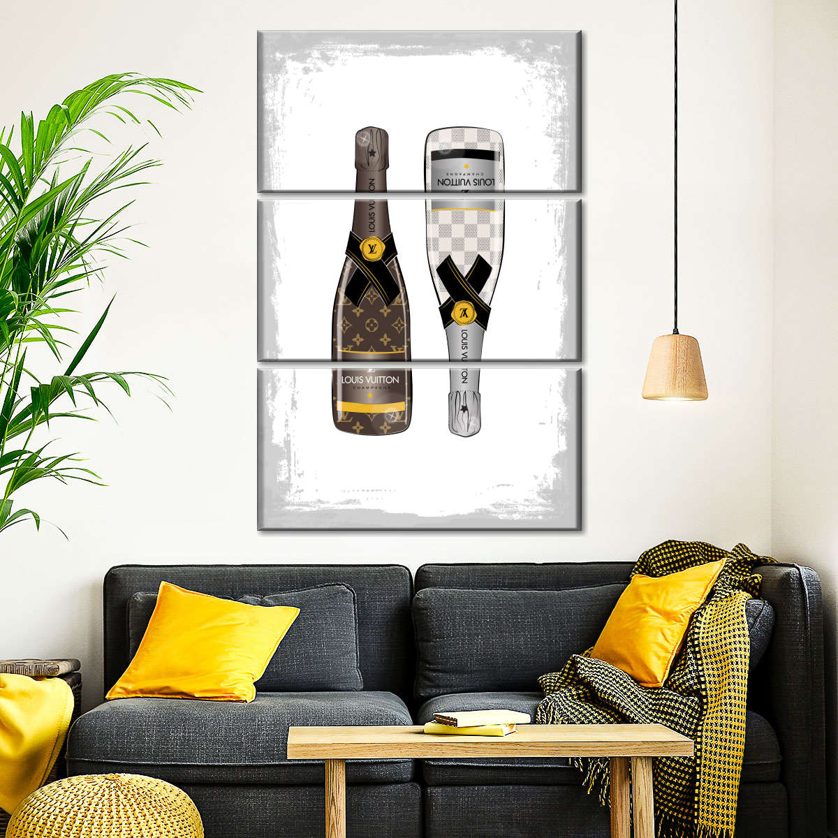 LV Gold Canvas Artwork by Martina Pavlova