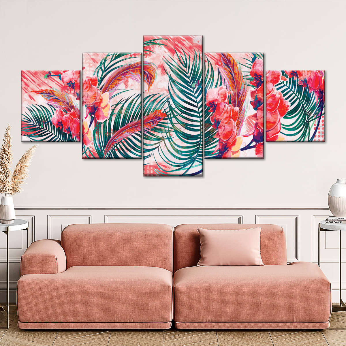 Bohemian Orchids Decor Wall Art | Digital Art