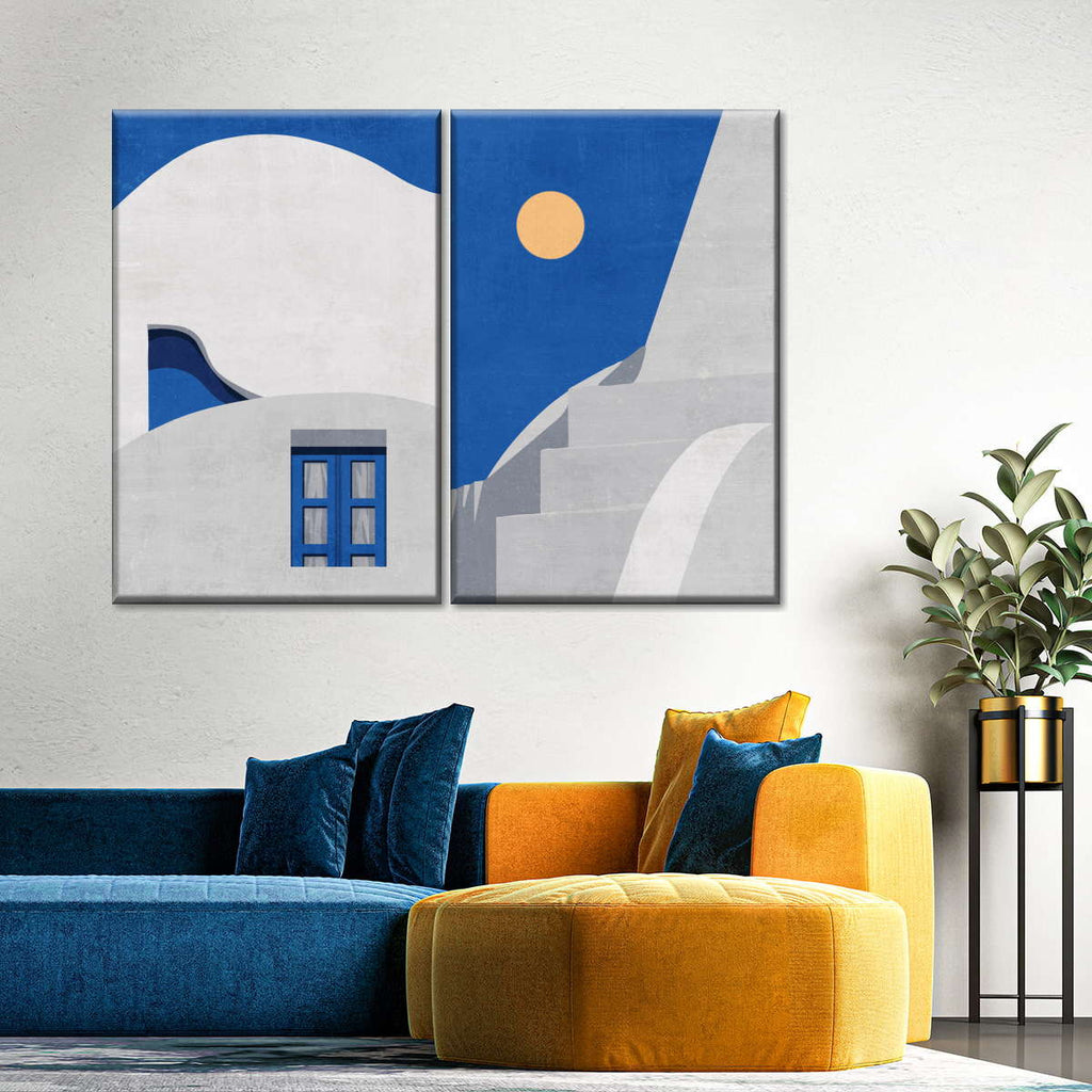 Minimalist Abstract Greek Architecture Wall Art | Digital Art