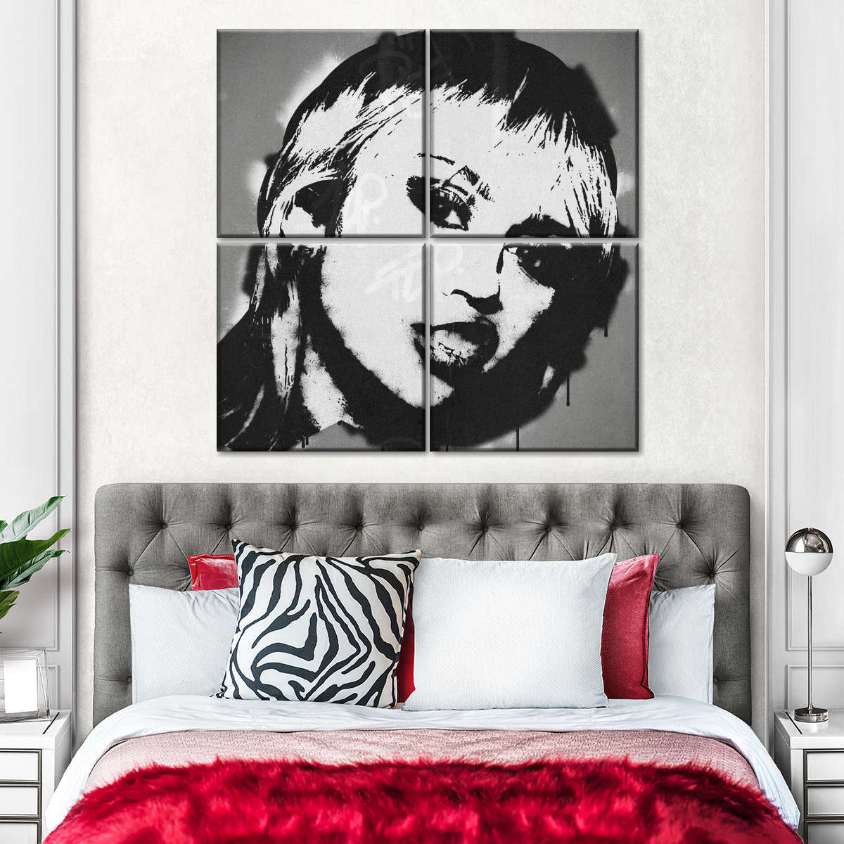 Miley Cyrus Pop Music Star Banksy Style Art: Canvas Prints, Frames & Posters