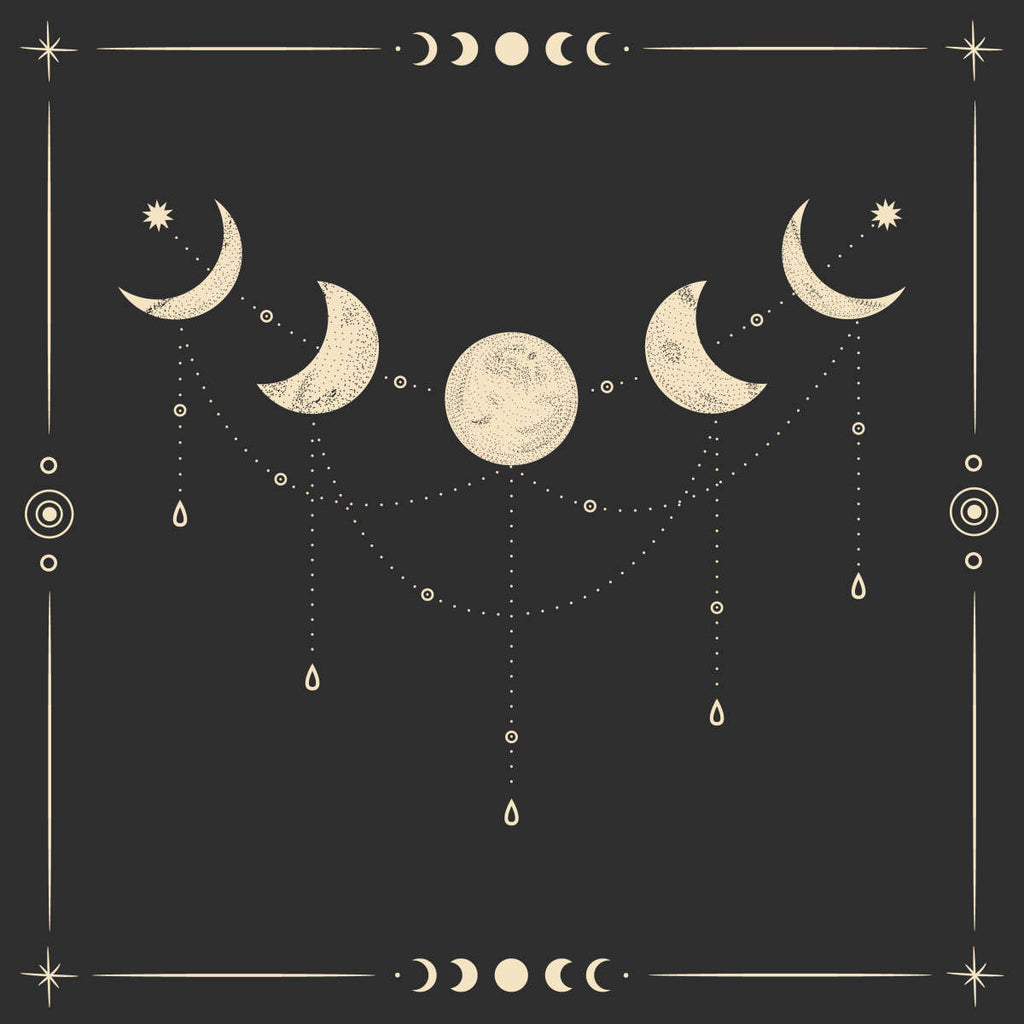 Ancient Moon Phases Wall Art Digital Art