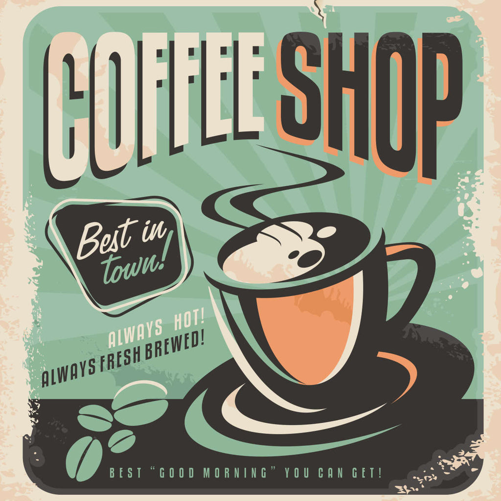 Coffee Shop Poster Wall Art | Digital Art