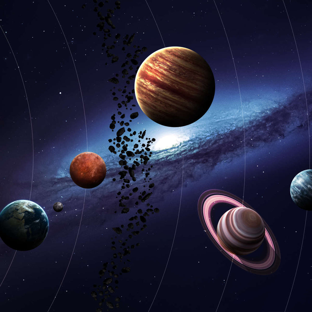 Orbiting Planets Solar System Wall Art | Digital Art