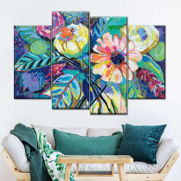 Floral Happiness Wall Art | Painting | by Jeanette Vertentes