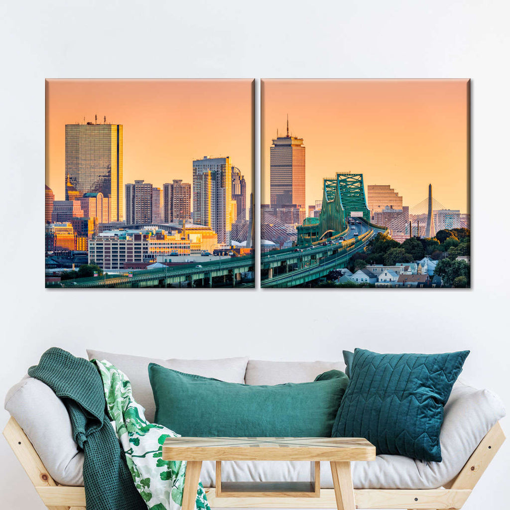 Boston City Skyline Wall Art | Photography