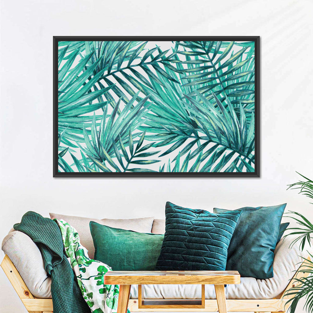 Wild Tropical Leaves Wall Art | Watercolor
