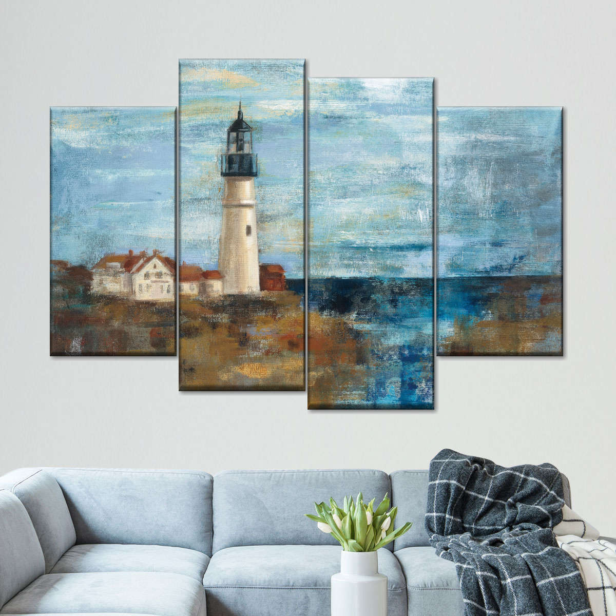 Lighthouse Dream Multi Panel Canvas Wall Art