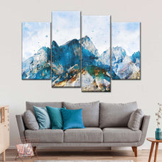 Mountain Scene Wall Art | Watercolor