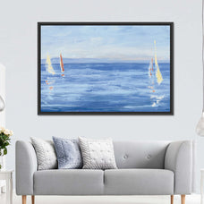 Open Sail With Red Wall Art | Painting | by Julia Purinton
