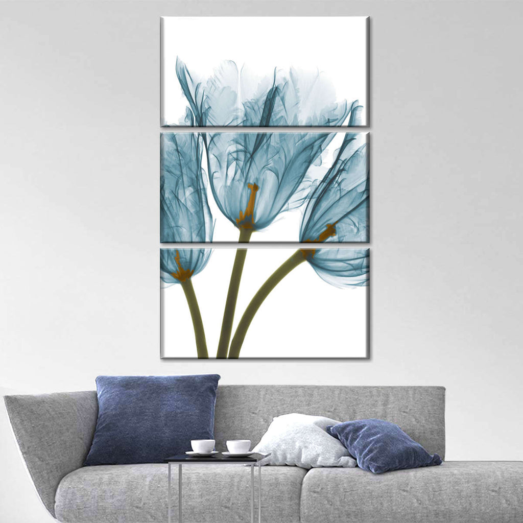 Blue Tulips X-ray Wall Art | Photography | by Albert Koetsier