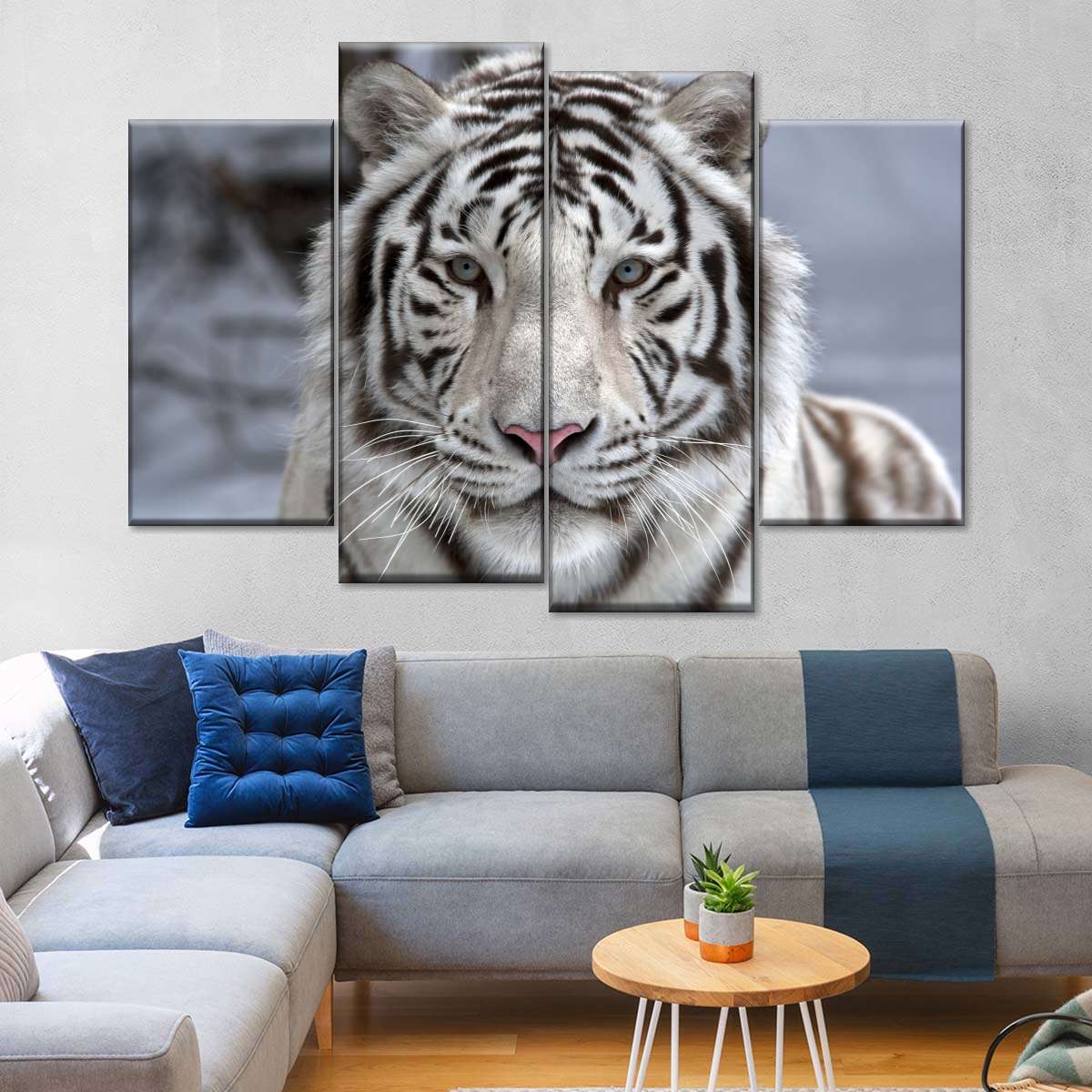 white tiger coffee table