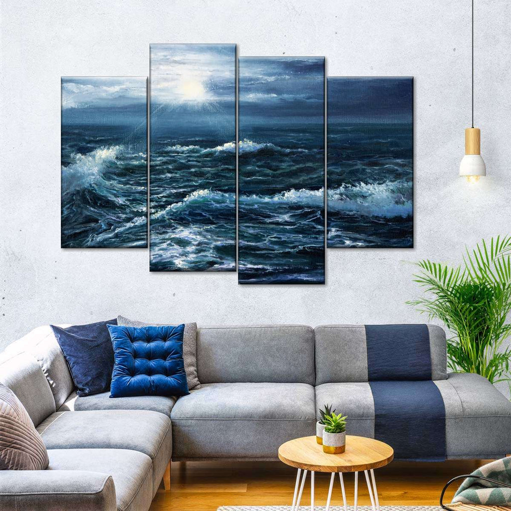 Restless Ocean Waves Wall Art | Painting