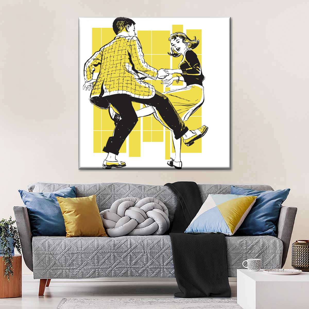 Vintage Dancing Couple Prints, Canvas & Posters Frames Art