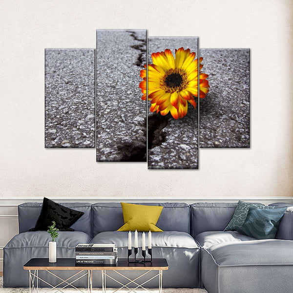 Pavement Flower Wall Art | Photography