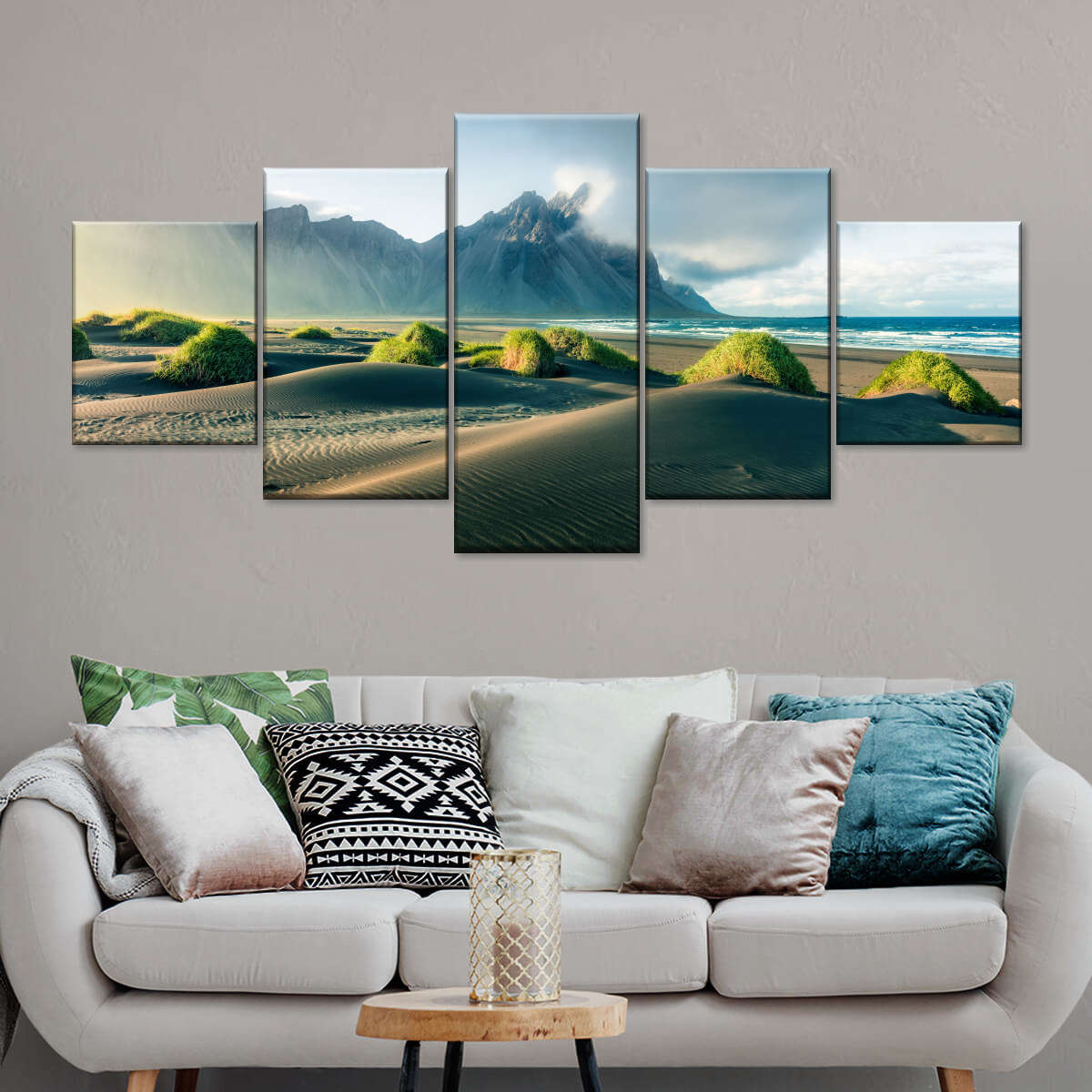 Stokksnes Sand Dunes Multi Panel Canvas Wall Art Elephantstock