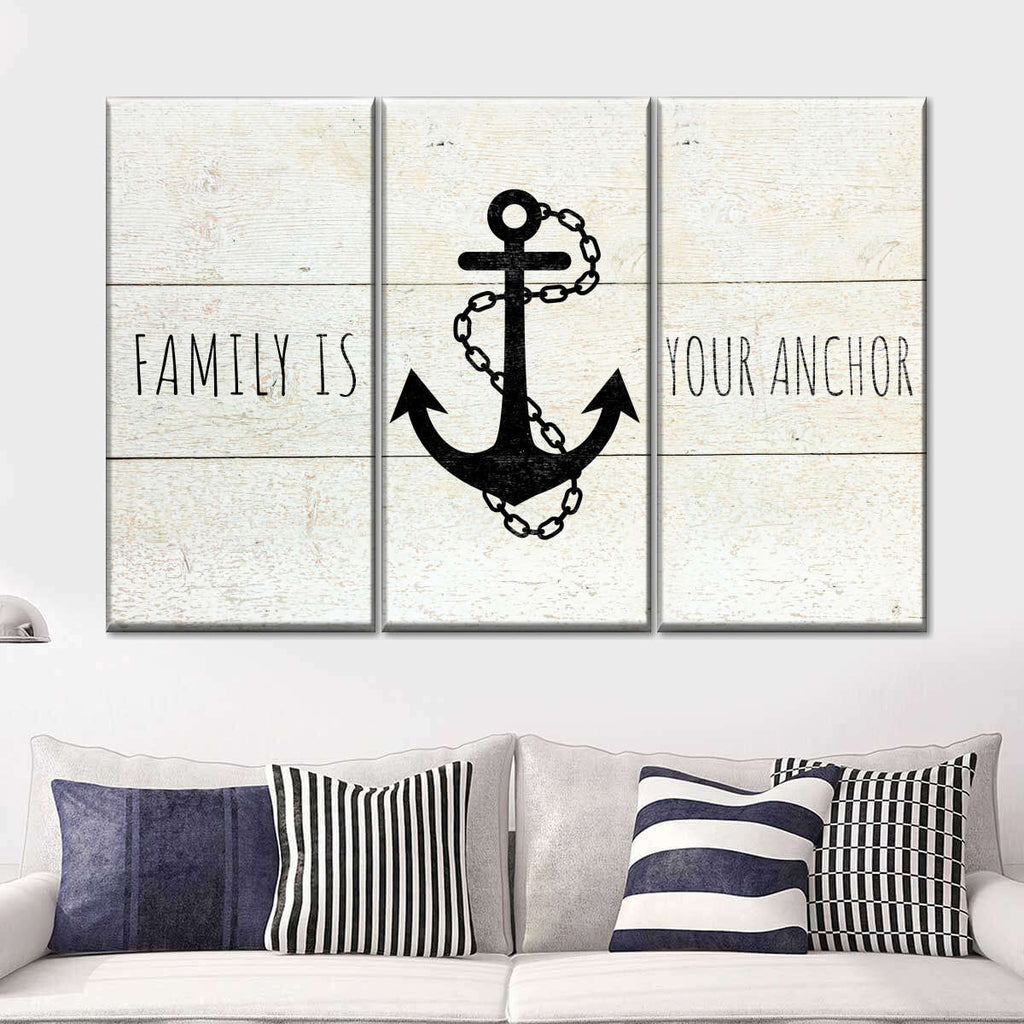 Family Anchor Quote Wall Art | Digital Art