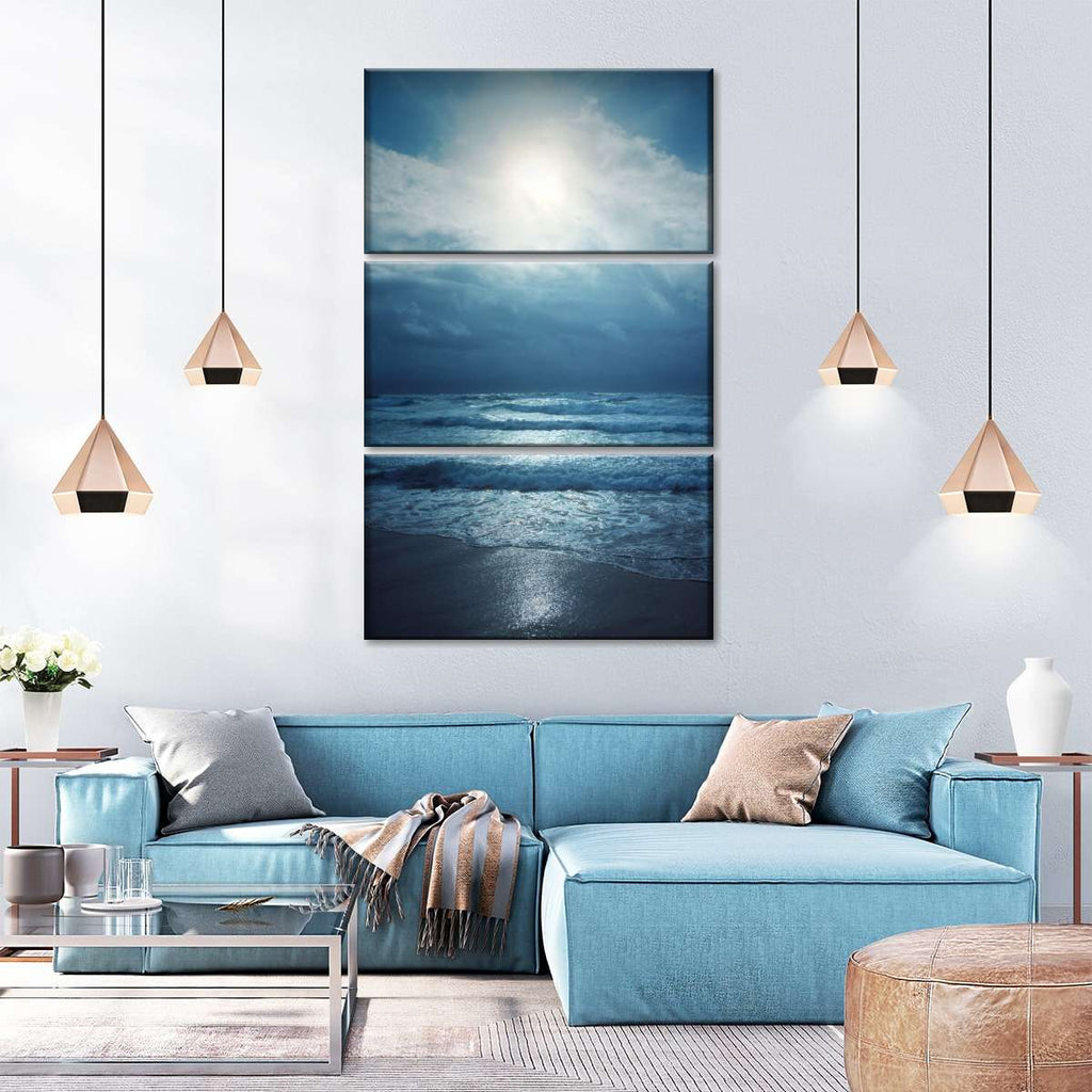 Moonlit Atlantic Ocean Wall Art | Photography