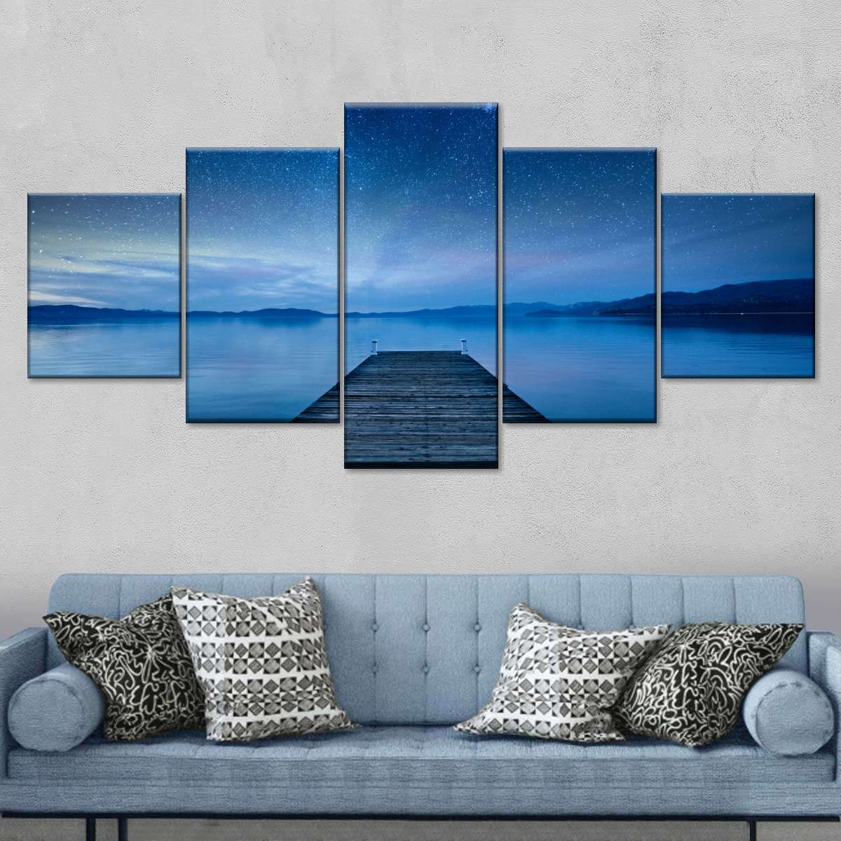 Midnight Serenity In Lake Tahoe Multi Panel Canvas Wall Art Elephantstock