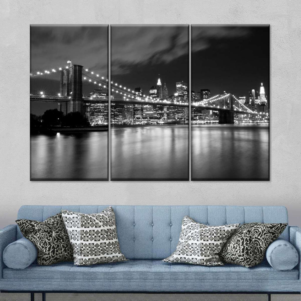 Brooklyn Bridge At Night Wall Art | Photography