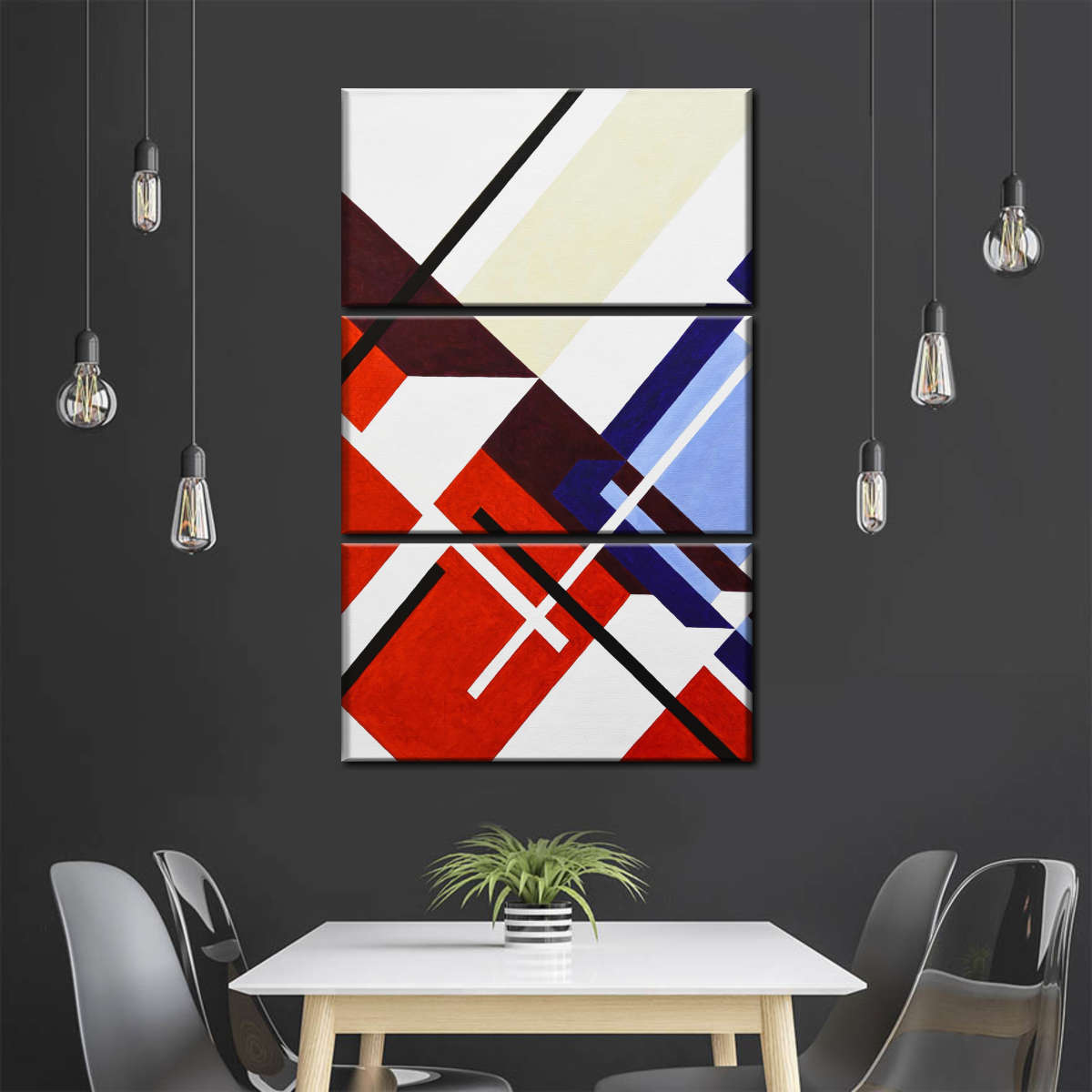 Diagonals Multi Panel Canvas Wall Art