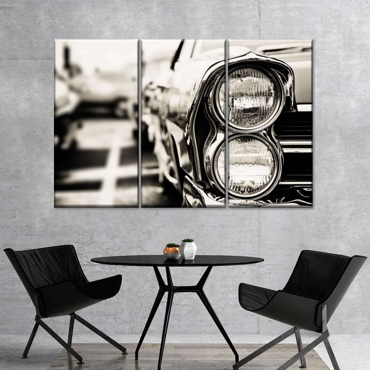 Vintage Car Headlights Wall Art | Photography