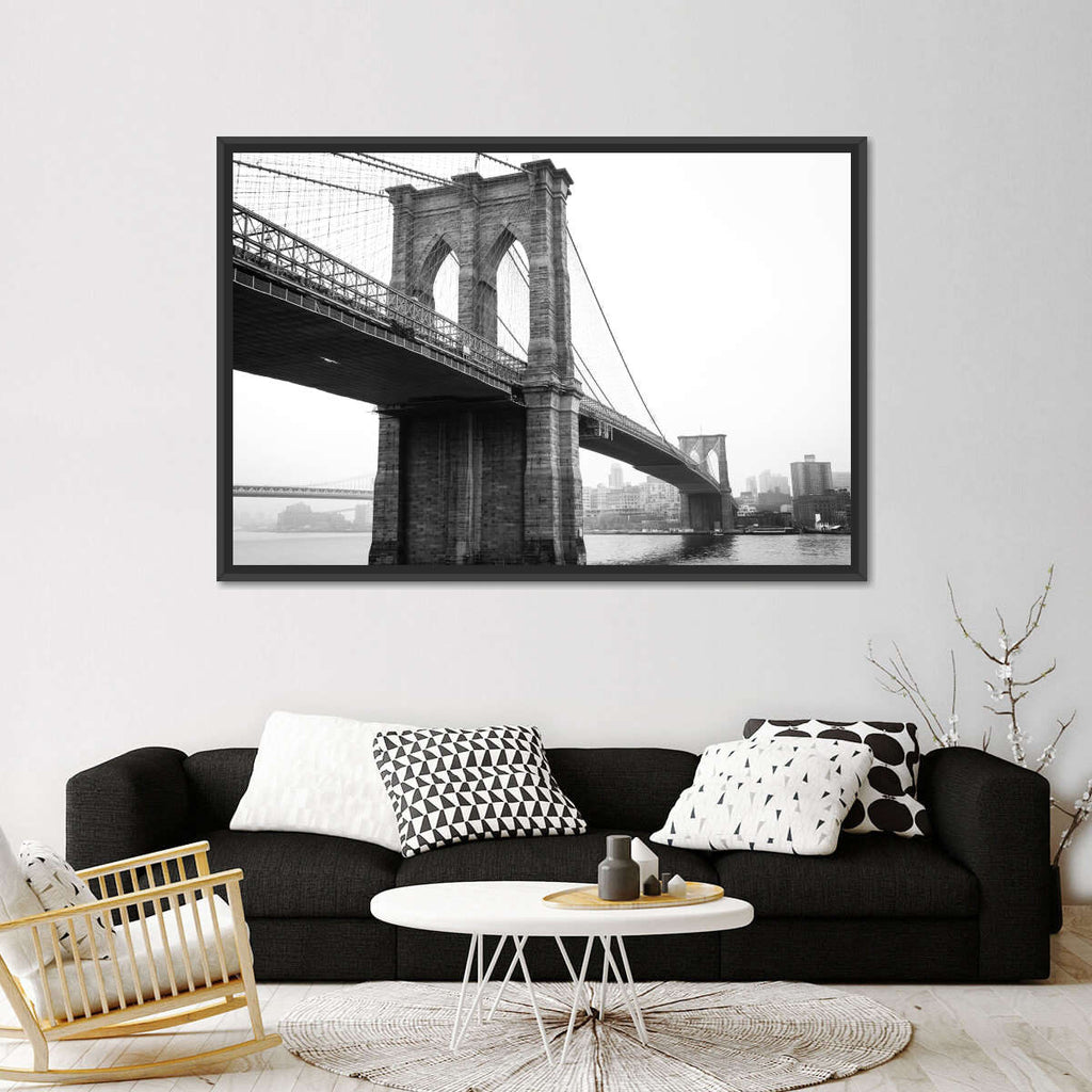 Monochromatic Brooklyn Bridge Wall Art | Photography