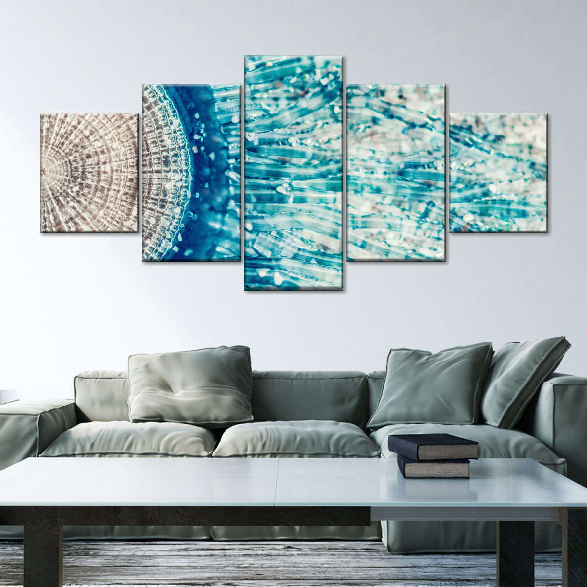 Jellyfish Profile Multi Panel Canvas Wall Art