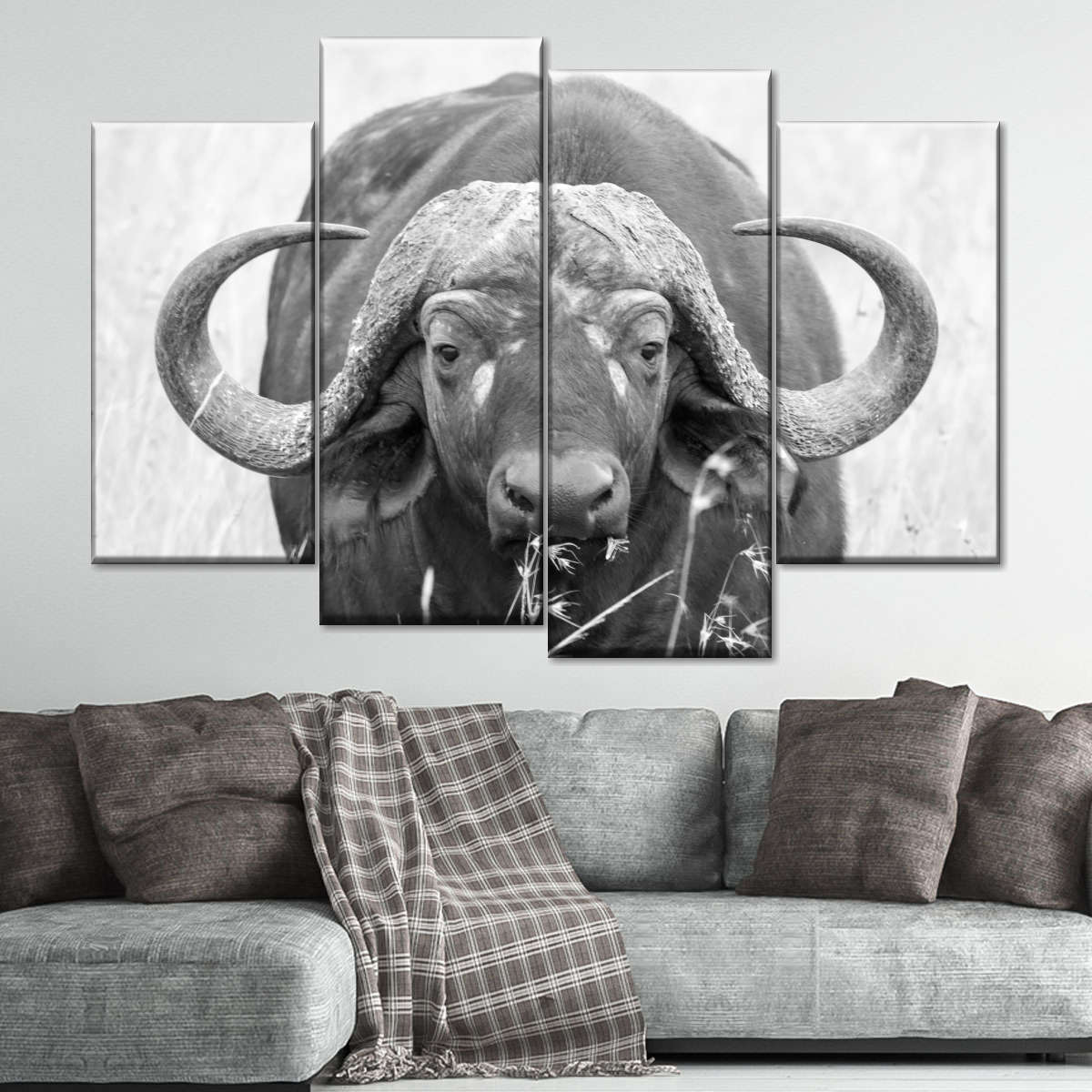 Giant Buffalo Multi Panel Canvas Wall Art Elephantstock