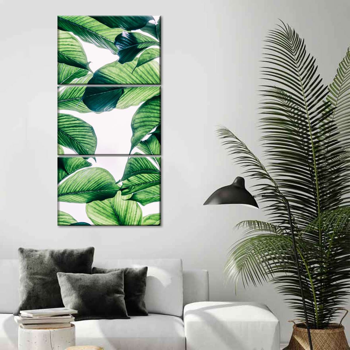 Jungle Leaves Multi Panel Canvas Wall Art