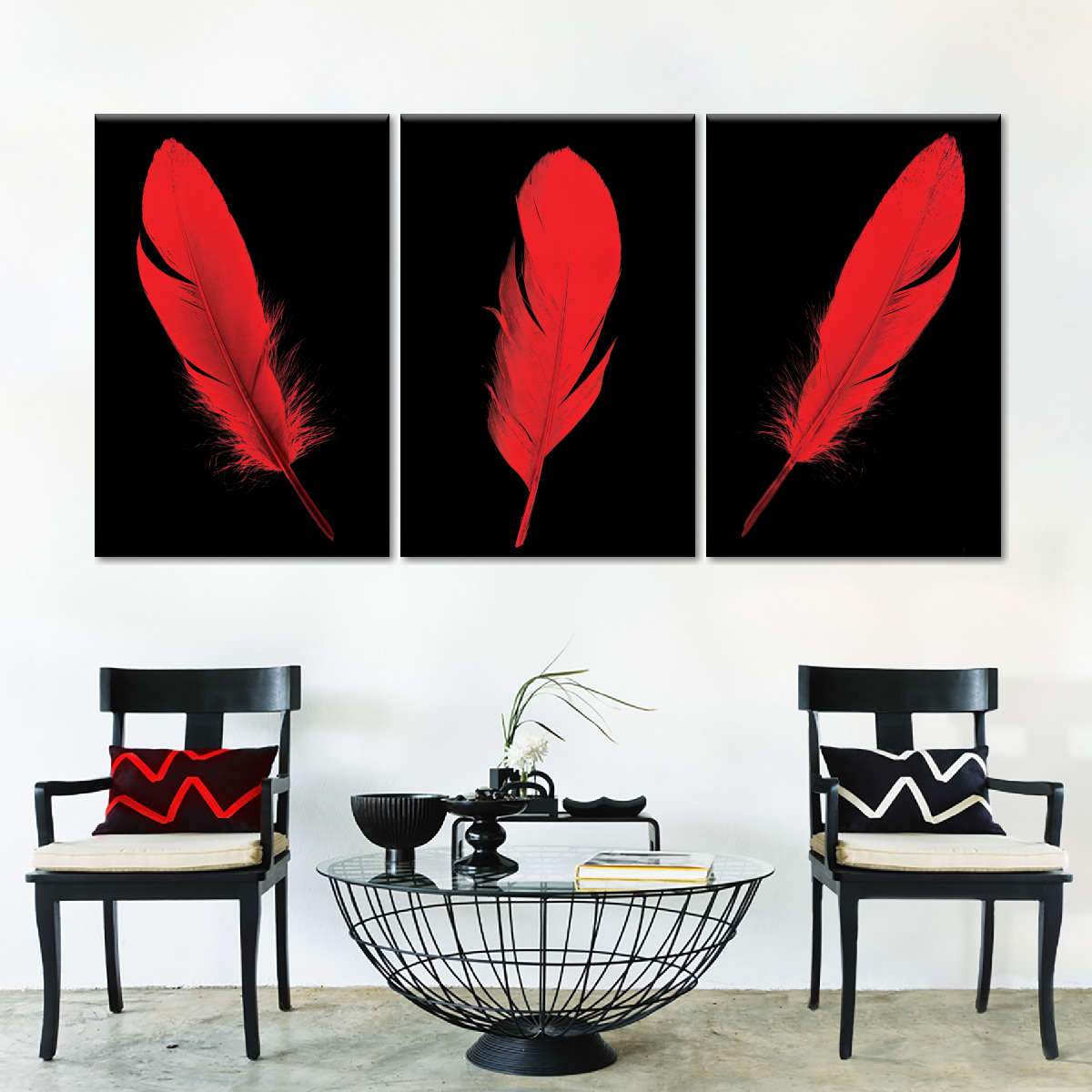 Red Feathers Pop Art: Canvas Prints, Frames & Posters