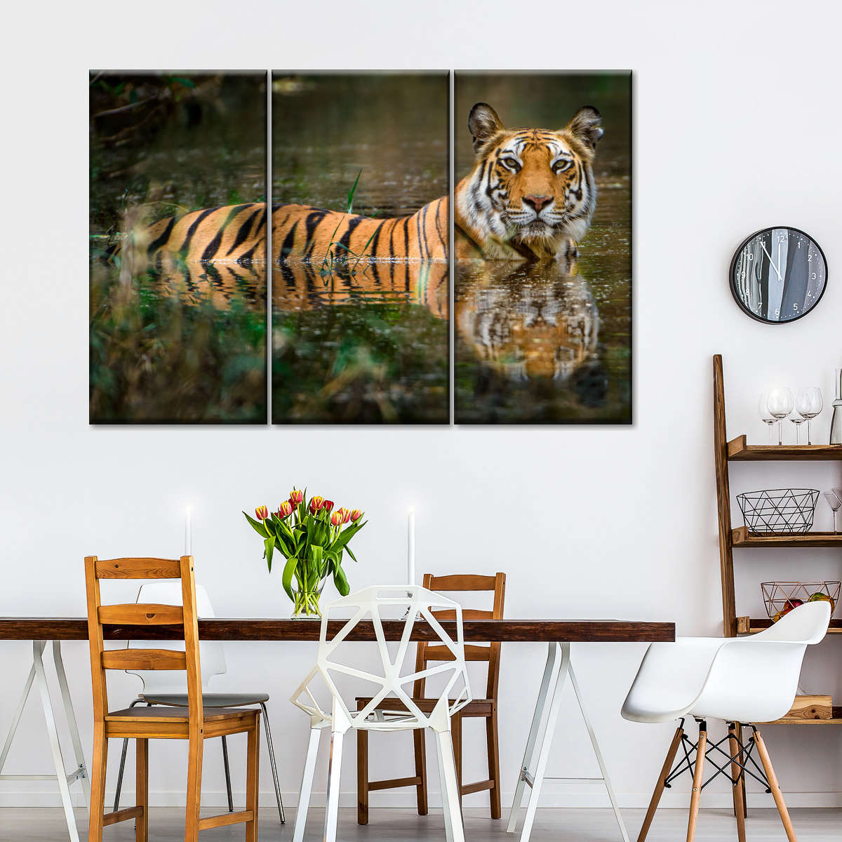 Swimming Tiger Wall Art: Canvas Prints, Art Prints & Framed Canvas