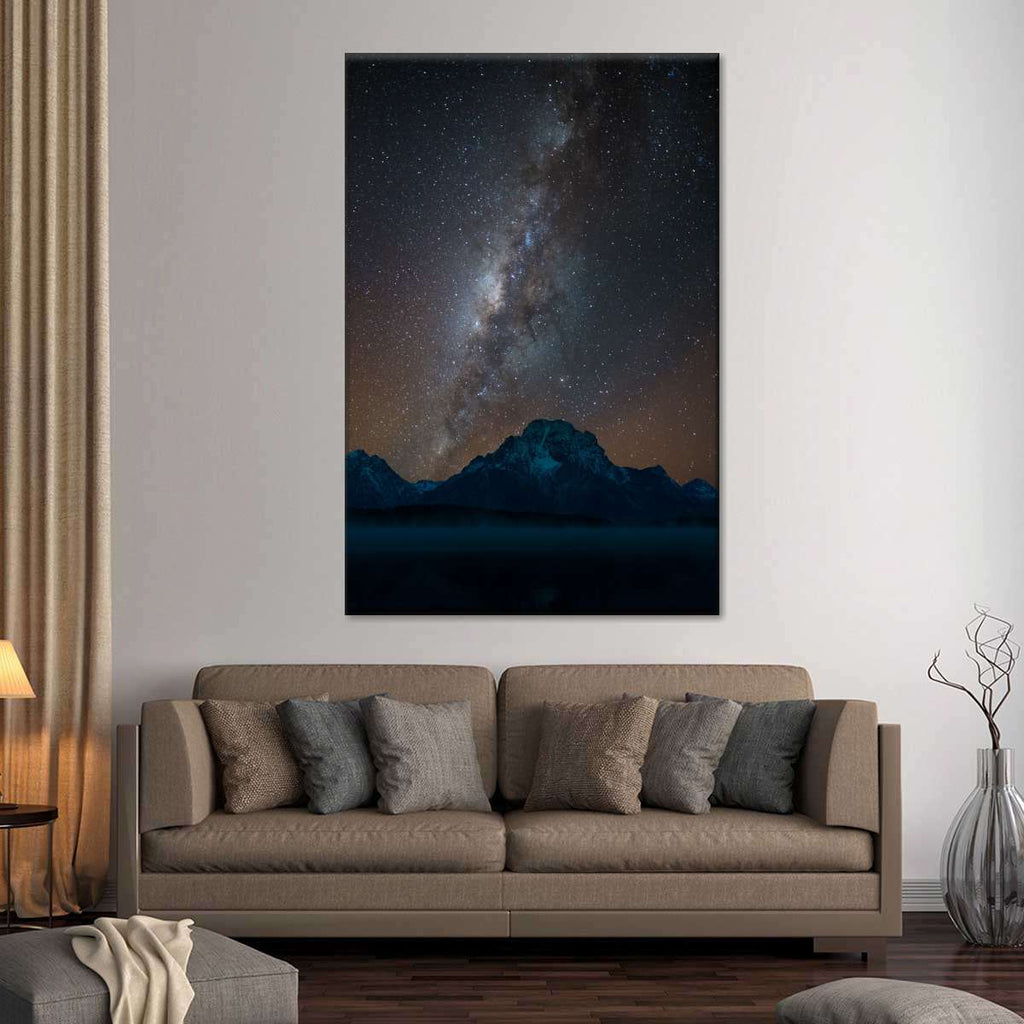 Mount Moran Stargazing Multi Panel Canvas Wall Art | ElephantStock