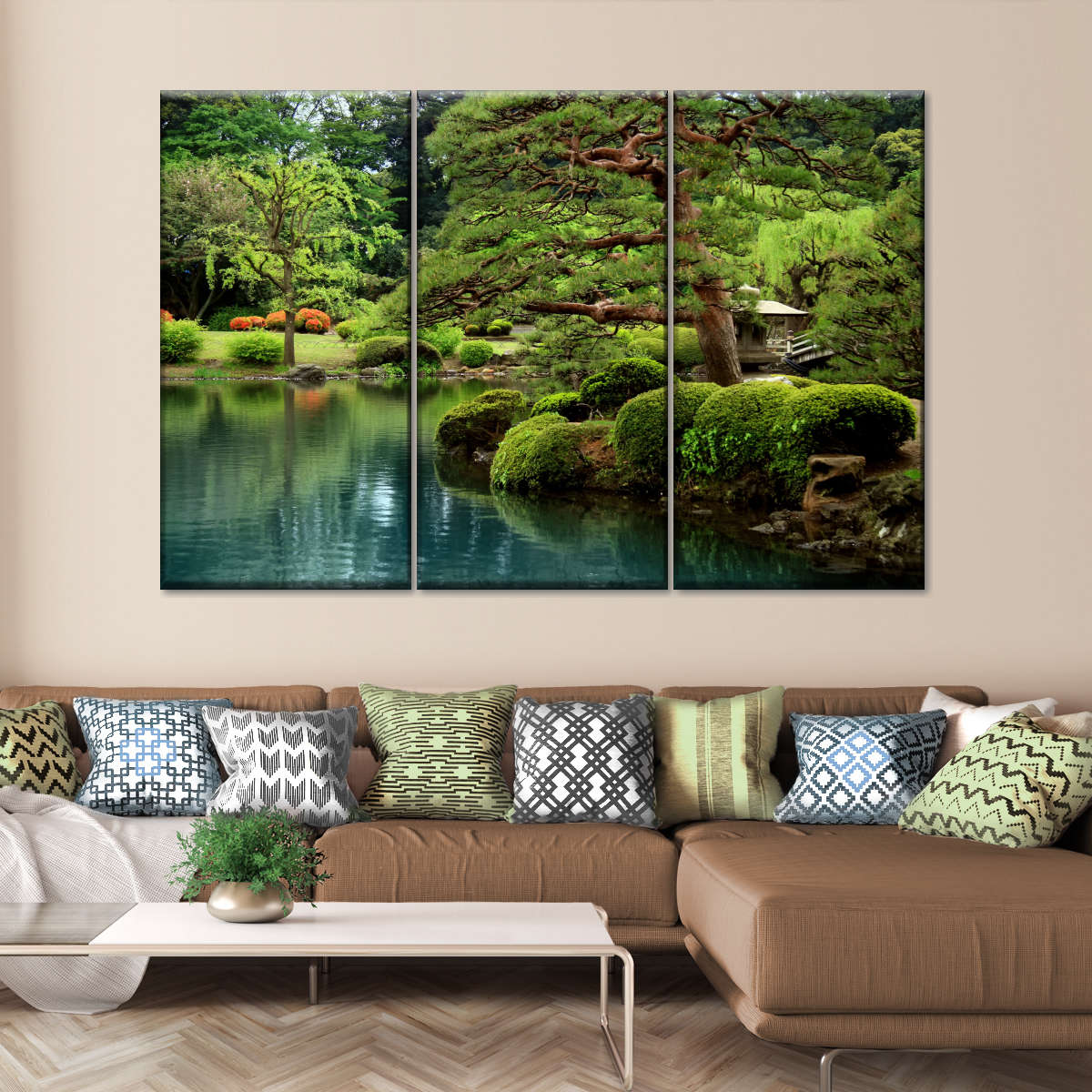 Japanese Garden Multi Panel Canvas Wall Art Elephantstock