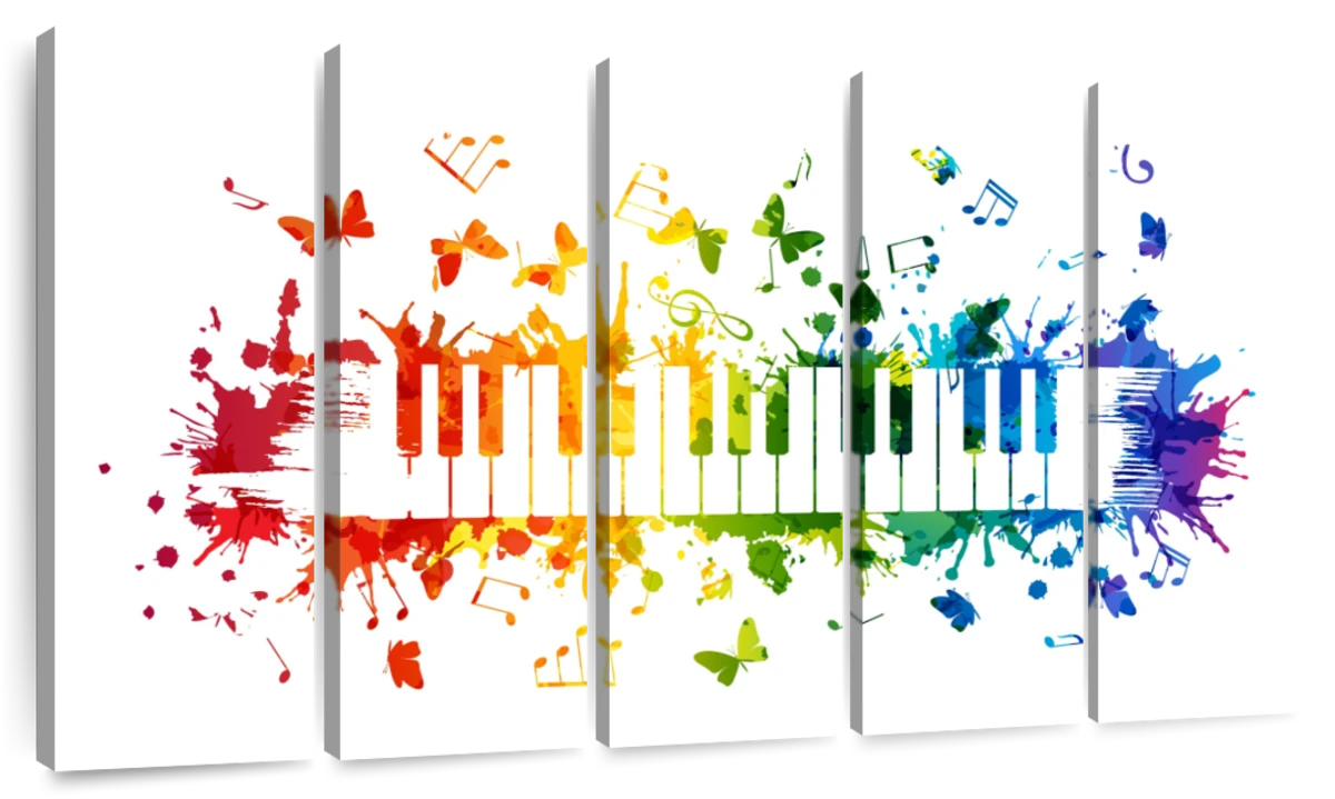 colorful piano art