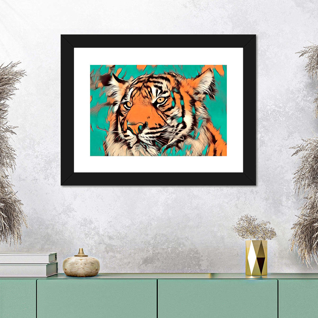 Dense Jungle Tiger Wall Art | Digital Art