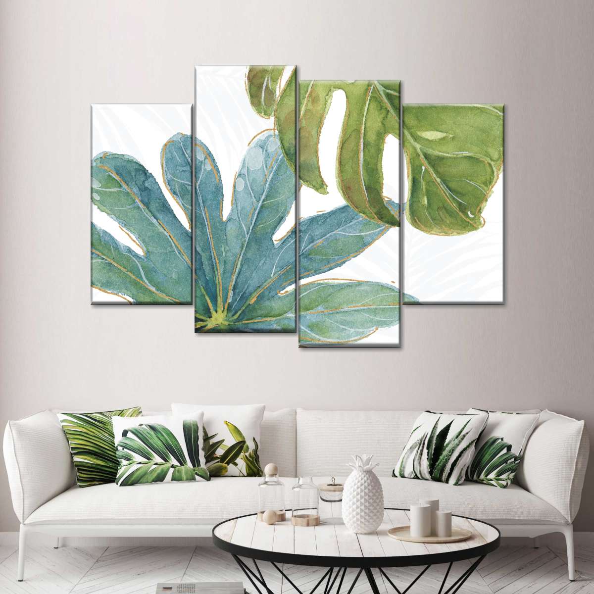 Tropical Blush Vii Multi Panel Canvas Wall Art Elephantstock