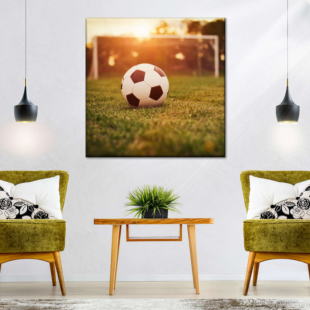 Soccer Ball On Field Wall Art | Photography