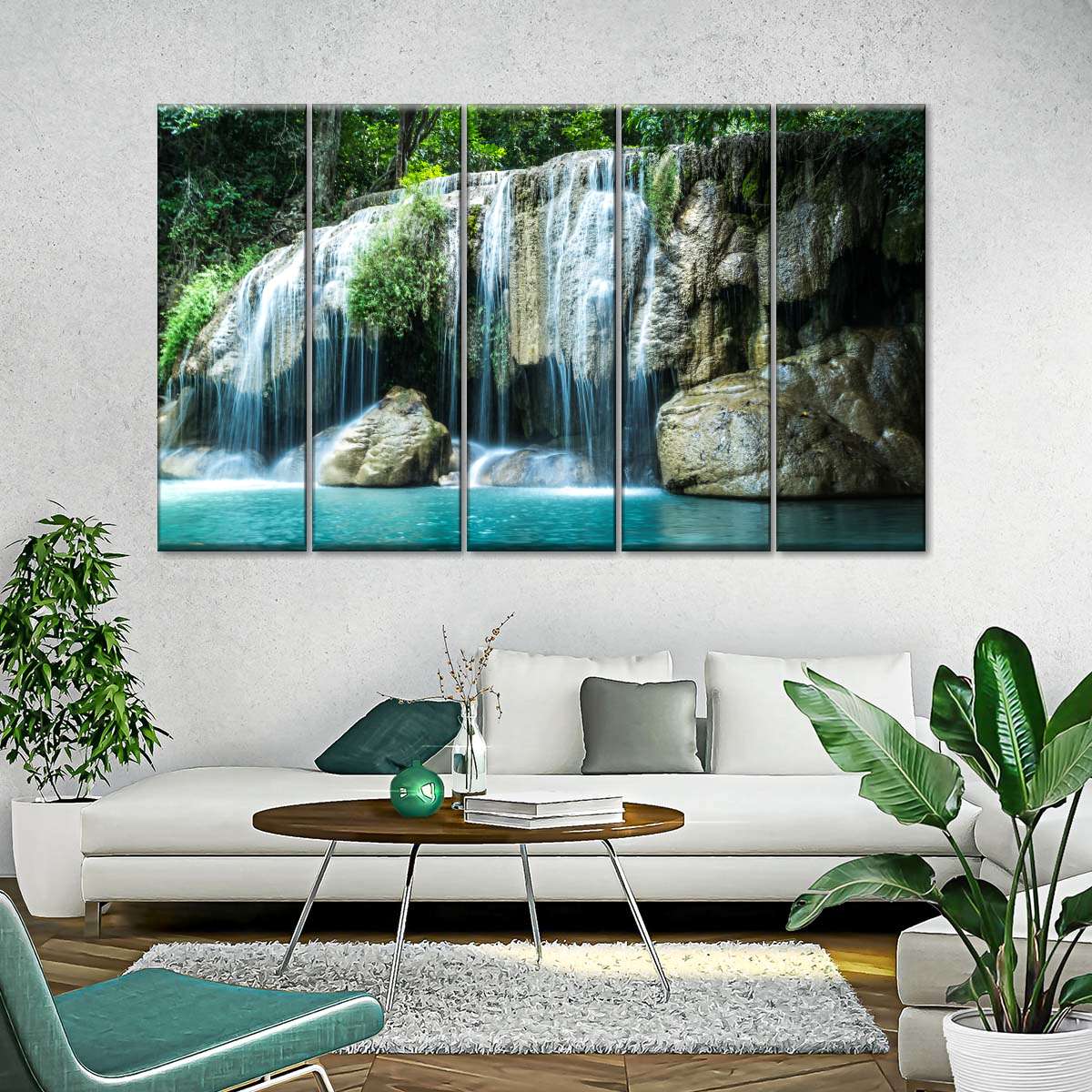 large waterfall motion wall