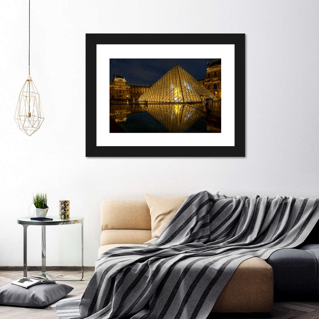 Louvre Museum At Night Wall Art | Photography