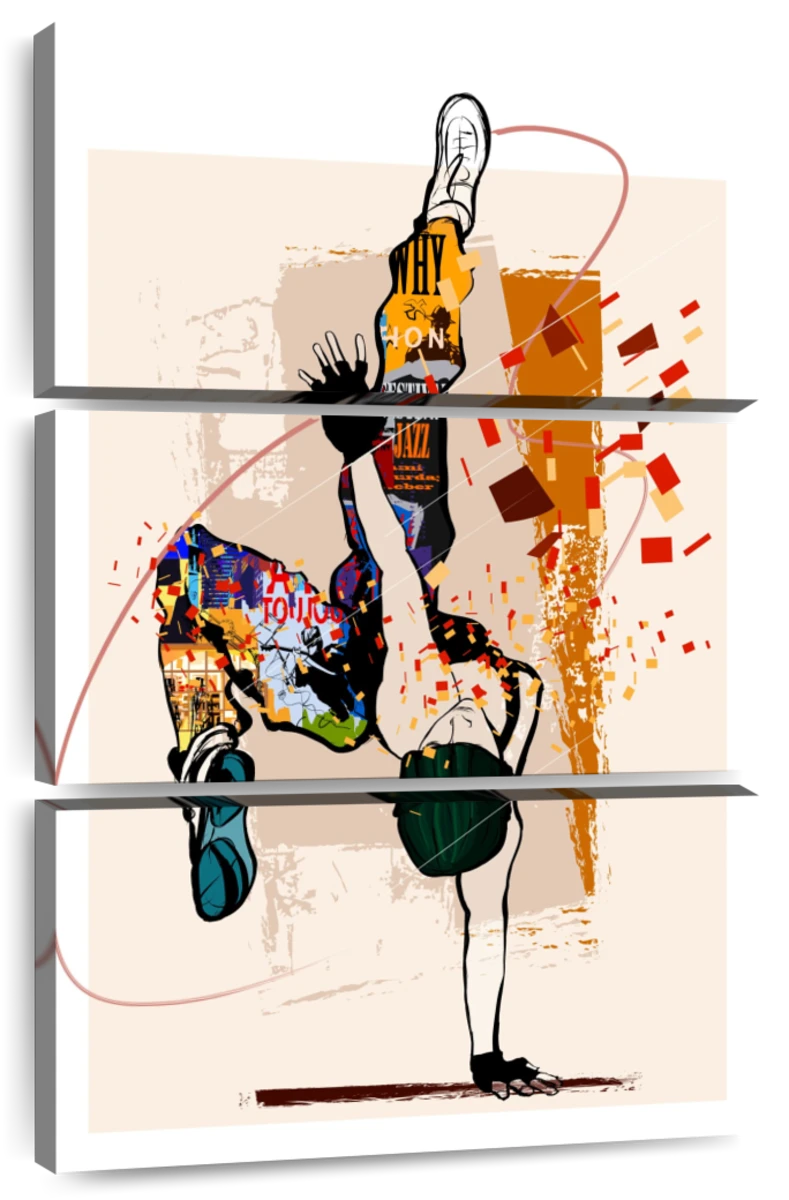 Wall Art Print, Colorful Hip Hop Dance