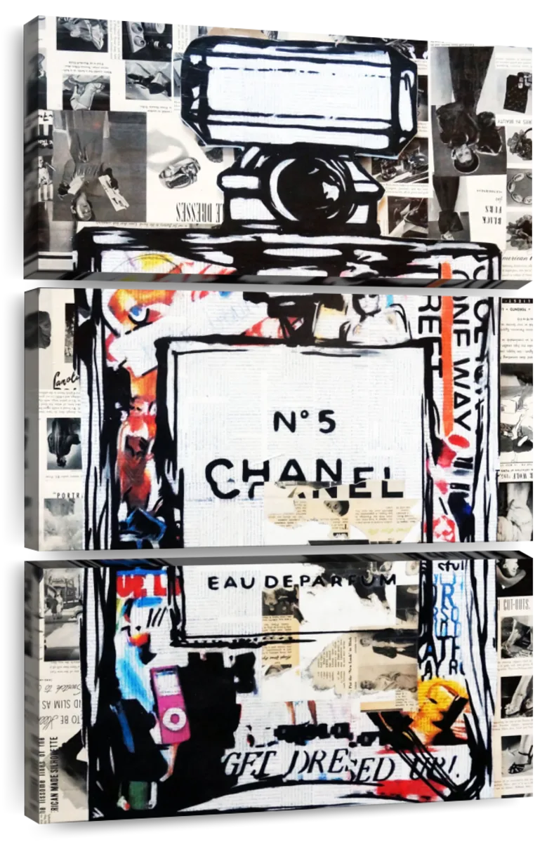 Chanel No. 5 Perfume pop art by Octavian Mielu