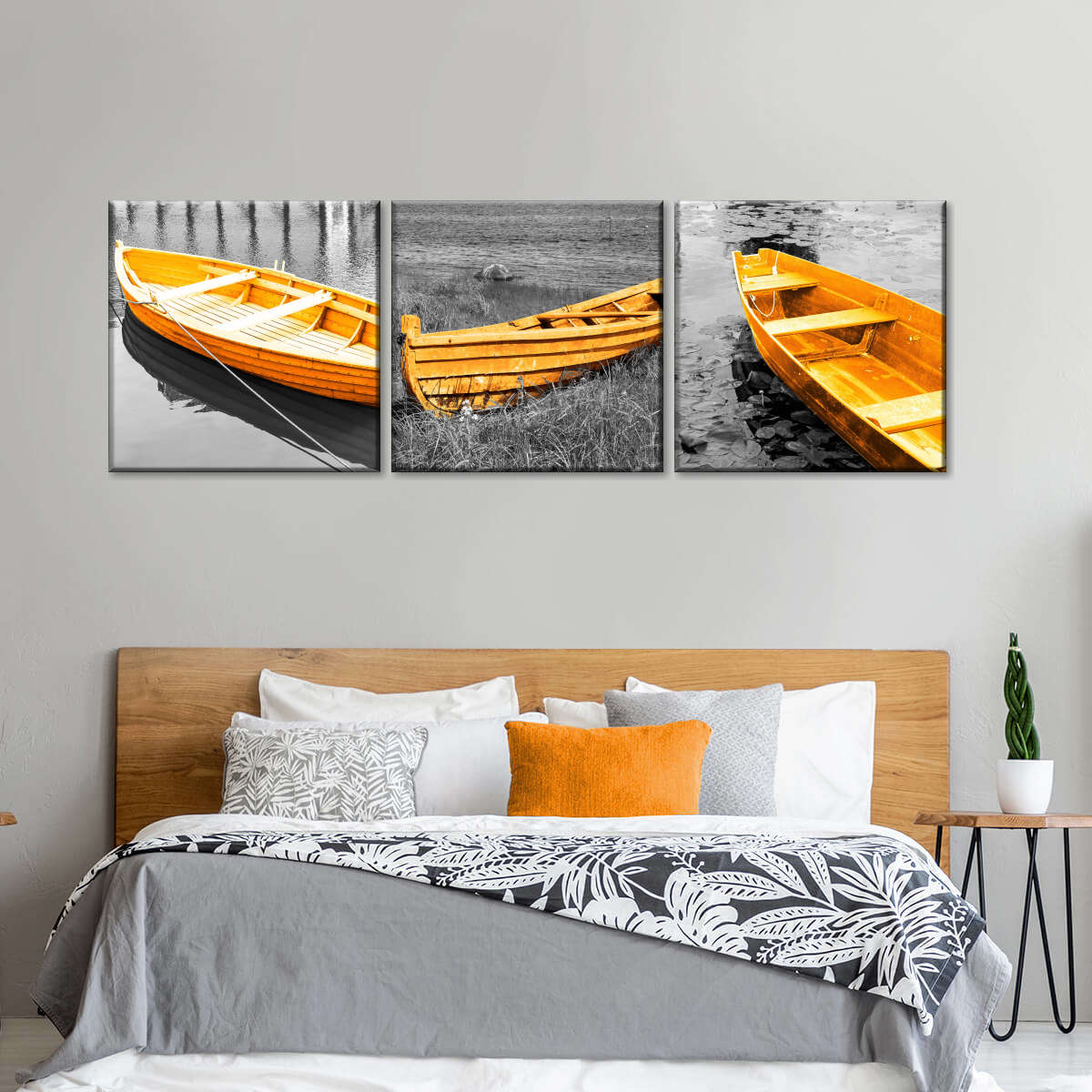 Yellow Boats Canvas Set Wall Art Elephantstock