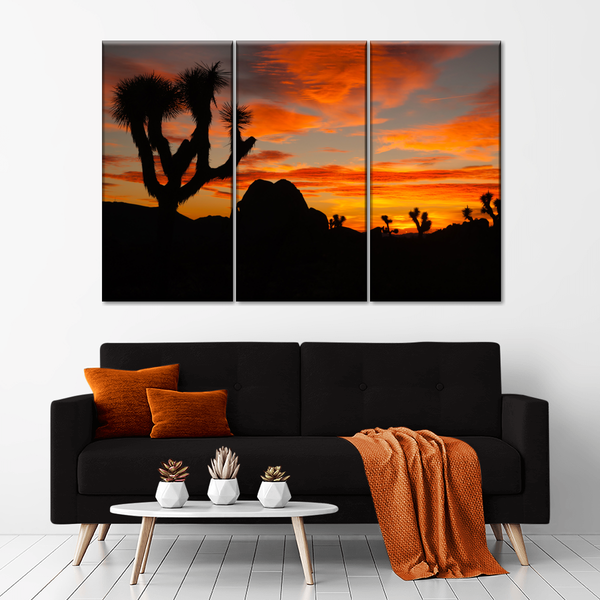 Joshua Tree Sunset Silhouette Wall Art | Photography